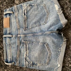 Buckle Light Blue Jean Shorts